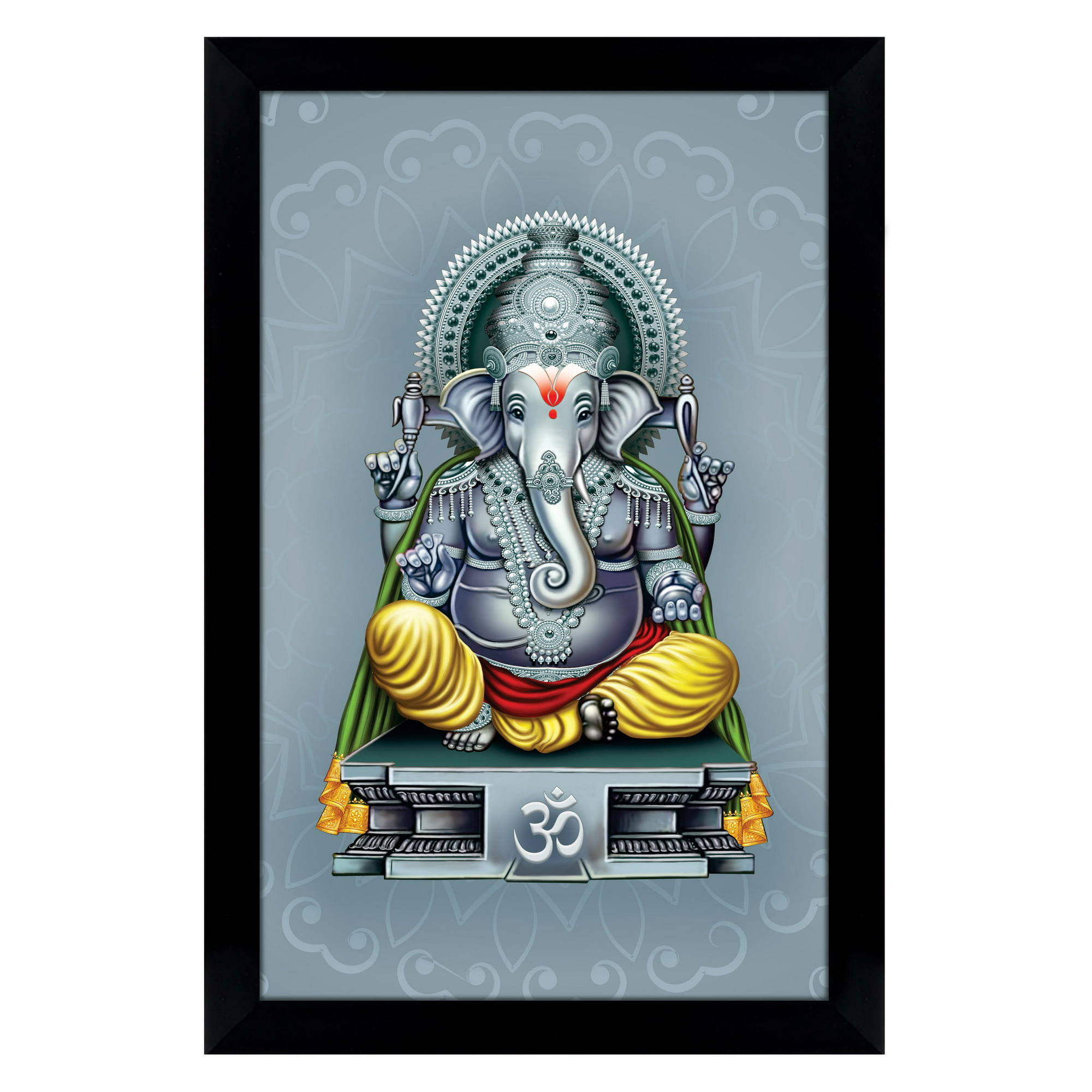 IBA Indianbeautifulart Lord Ganesha Picture Frame Religious Poster ...