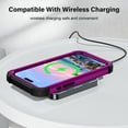 thumbnail image 7 of Compatible with iPhone 17 Pro Case, 3 Layer Hybrid Hard PC Soft Silicone Heavy Duty Shockproof Bumper Protective Phone Case Cover for iPhone 17 Pro, Purple, 7 of 7