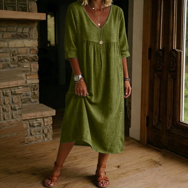 linen tent dress Short Tent Dress in Linen Stripes Reistor