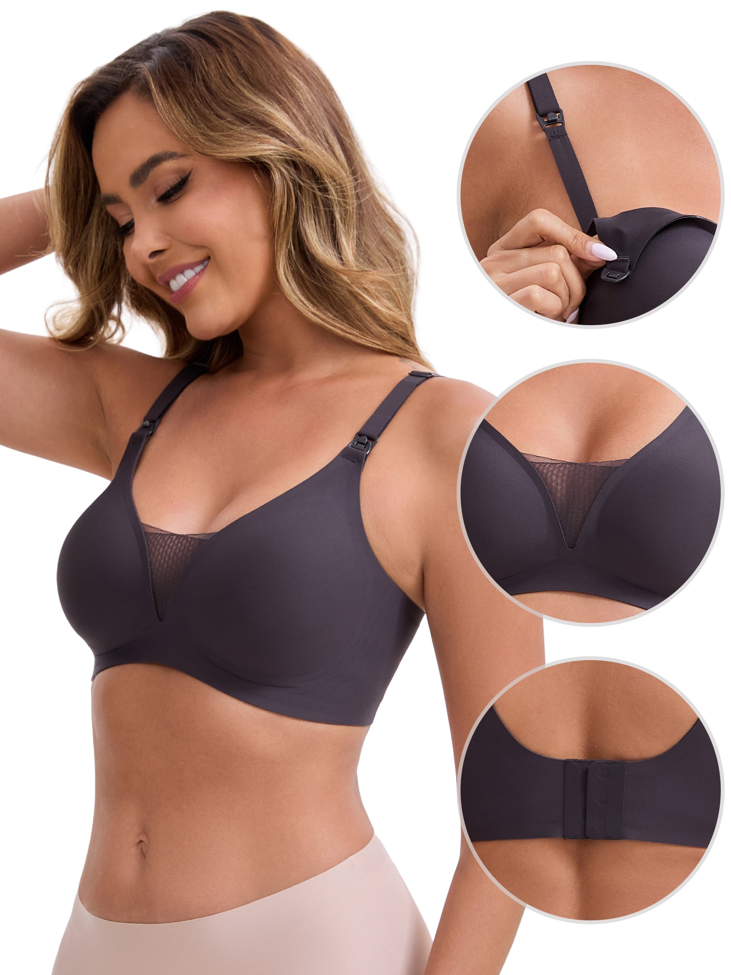 DARING DIVA Women's Adjustable Bras M Black