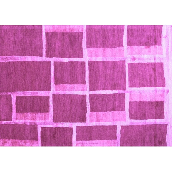 Ahgly Company Indoor Rectangle Abstract Purple Contemporary Area Rugs, 8' x 10'
