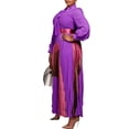thumbnail image 2 of Women's Fall Dresses Flowy Casual Floral Maxi Dress Smocked Tiered Long Dress, 2 of 5