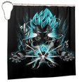 thumbnail image 2 of Cortina de ducha Vegeta de 72 x 72 pulgadas, decoración de fiesta de terror, juego de cortinas de baño para el hogar con 12 ganchos, 2 of 8