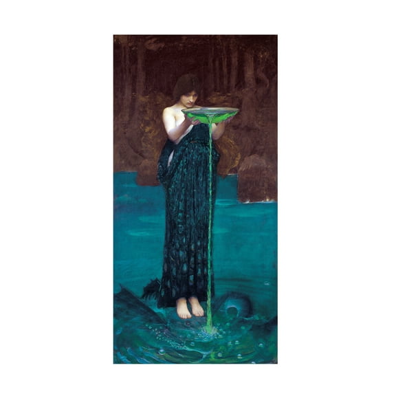 Trademark Fine Art Waterhouse Circe Invidiosa Canvas Wall Art - 10x19