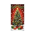 thumbnail image 2 of Christmas Door Cover Christmas Tree Banner 71 x 35 Inch Lighted Tree with Star and Gifts Backdrop Wall Hanging Holiday Decoration for Xmas Party Winter Front Door Entryway Porch Decor, 2 of 6