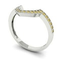 thumbnail image 2 of 0.25 ct Brilliant Round Cut Natural Citrine 18K White Gold Stackable Band SZ 10.5, 2 of 6