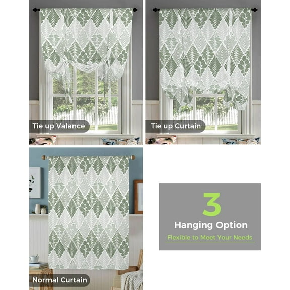 Plant Leaves Brown Leaves Curtains for Living Room Bedroom Modern Tie Up Window Curtain Kitchen Short Curtain