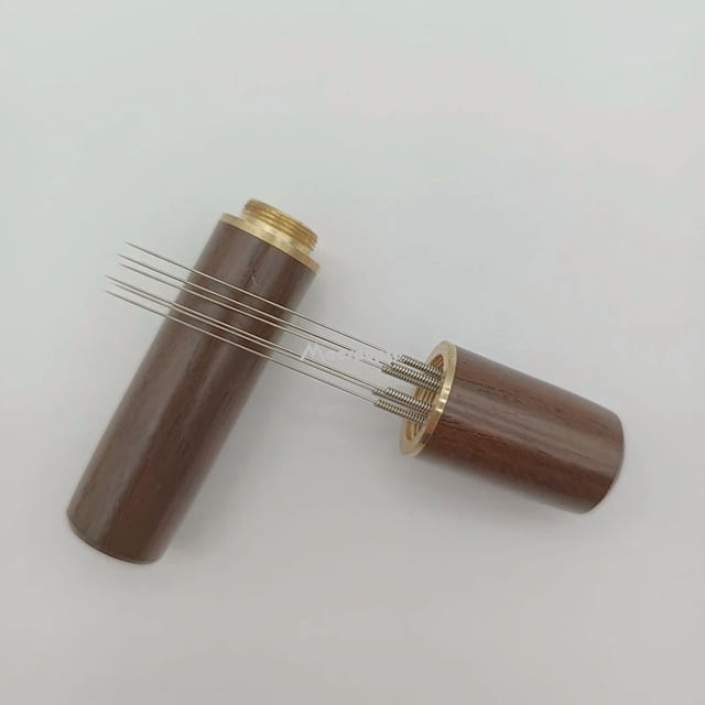 Stainless Steel Coffee Powder Tamper Espresso Powder Stirrer Distributor Leveler WDT Tools Cafe Stirring Barista Accessories,Darker 6 Needles
