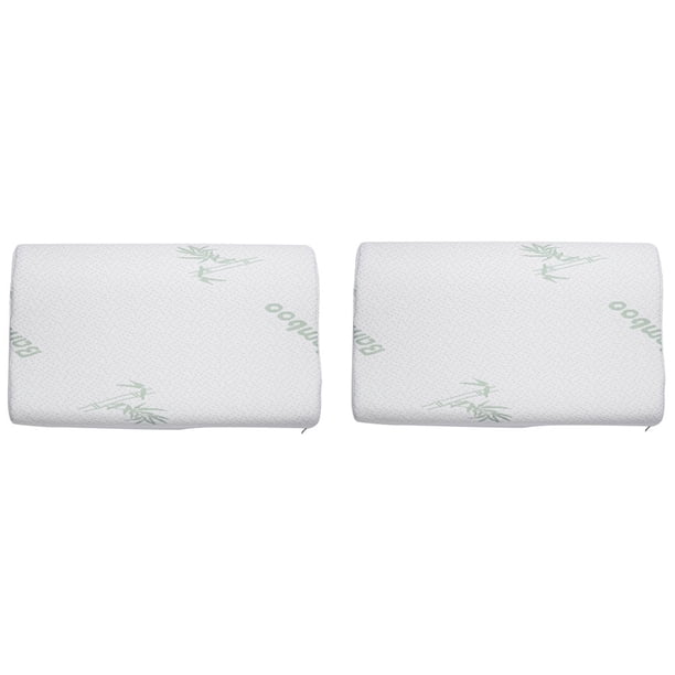 2X Rebote Lento Almohada de Fibra de Bambú Almohadas de Espuma de Memoria Almohada Transpirable Saludable Cuello