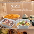 thumbnail image 5 of 25 Pack 1 lb Rectangular Disposable Aluminum Foil Pan 16 oz Take Out Food Containers with Clear Plastic Dome Lids for Catering Baking Roasting Food, 5 of 8