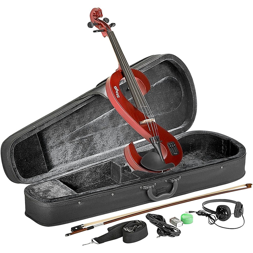 Stagg EVA 44 Series Electric Viola Outfit Metallic Red
