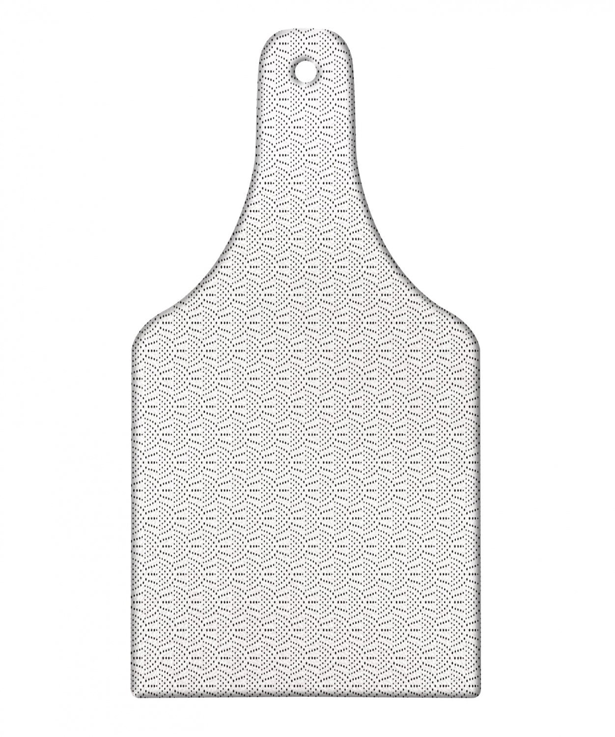 Black and White Cutting Board, Modern Illustration with Classic