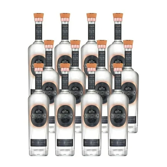 Caja de 12 Tequila Jose Cuervo Tradicional Reposado Cristalino 750 ml