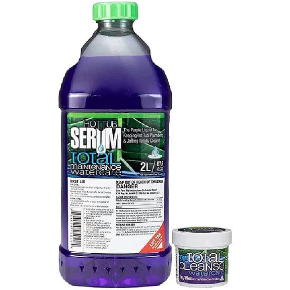Hot Tub Serum Kit - an EPA Registered Weekly Maintenance Bio-Cleaner/Clarifier/Conditioner/Softener All-in-ONE