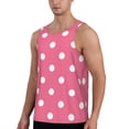thumbnail image 2 of KLL Dots On Rose Red Background Print Men's Muscle Gym Workout Stringer Tank Tops Bodybuilding Fitness T-Shirts Tank Tops Men-Medium, 2 of 7