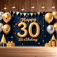 thumbnail image 4 of Decorative Design Happy Birthday Banner Balloon Decoration 30th Birthday Event Banner for Birthday Party Indoor Decoration Party Celebration, 4 of 7