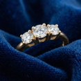 thumbnail image 5 of Pompeii 1ct 3 Stone Diamond Engagement Round Cut Ring 10k Yellow Gold (I/J,I2-I3), 5 of 6