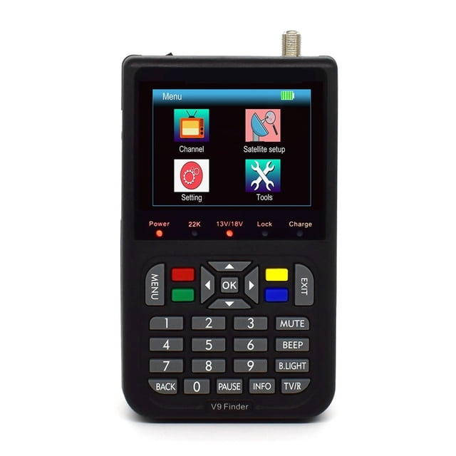 V9 Finder Digital Satellite Finder LCD Satellite Finder Digital Satellite Signal Finder Meter Satellite Finder 3.5 Inch LCD ,Easy to Use