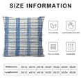 thumbnail image 5 of BANET  Decorative Farmhouse Throw Pillow Case, Cream/Off-White with Blue Stripes Modern Accent Square Pillow Cover, Textured  Throw Pillow Case for Sofa Couch Chair Bedroom White, 5 of 5