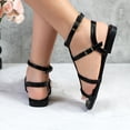 thumbnail image 6 of Women’s Lace-Up Flat Sandals Open Toe Strappy Sandals Summer Slingback Slides for Casual Outfits and Travel, 6 of 7