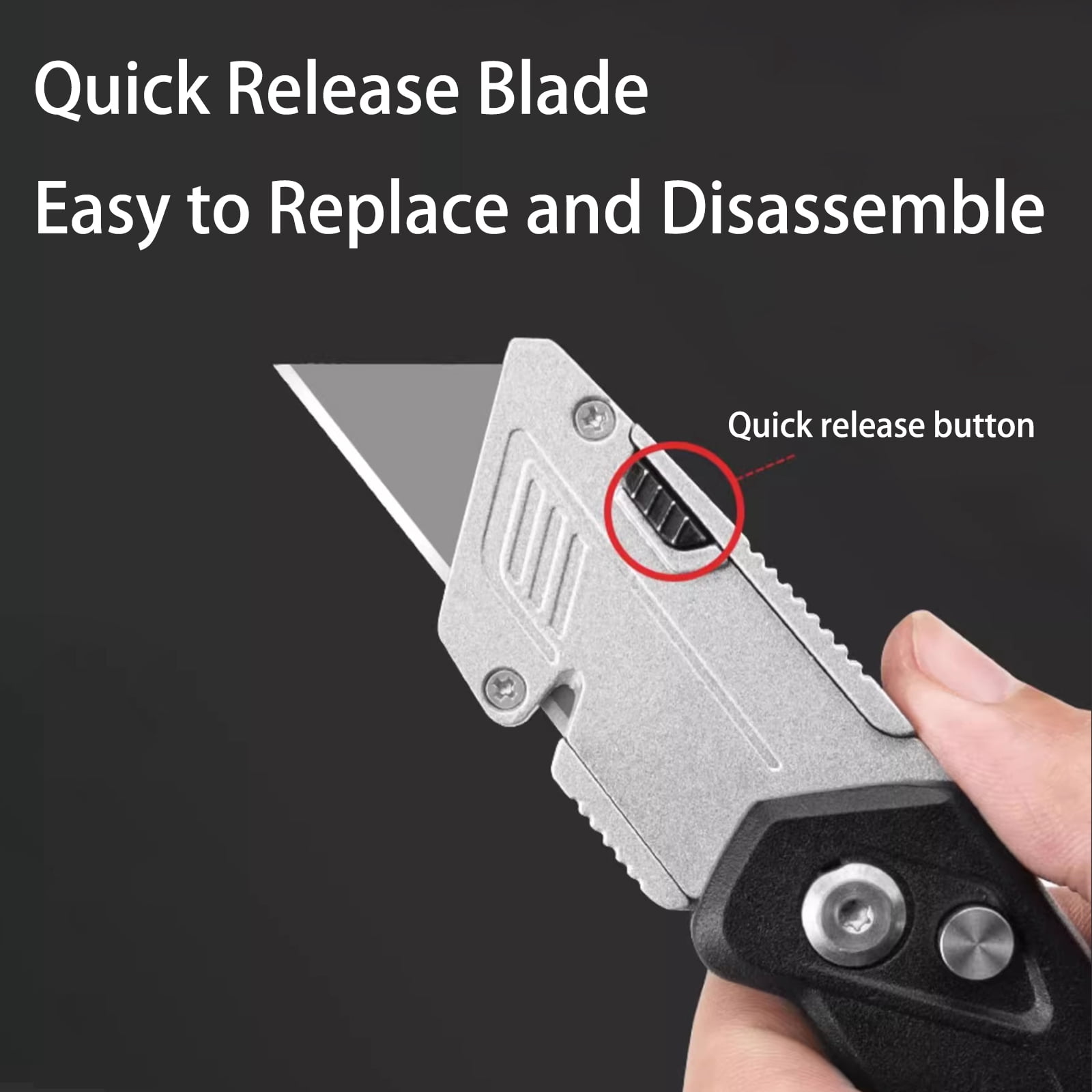 SaKaguro Folding Utility Knife,Boxs Cutter,Adjustable Angles,Carpenter Tool,Blade Storage-Holds 3 Compatible Blades(Red)
