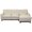 Cream Leather, variant on Boone Genuine Green Leather Sectional Sofa & Chaise with Minimalist Design