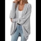 thumbnail image 1 of Suéter Cárdigan Extragrande de Punto Suave para Mujer con Bolsillos Gris S, 1 of 9