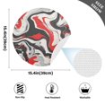 thumbnail image 2 of Ryvnso Red Gray Liquid Marble Round Plate Mats Dining Table Placemat Set of 4 for Holiday Decoration, 2 of 7