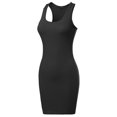 thumbnail image 2 of FashionOutfit Women's Fitted Solid Basic Sleeveless Racerback Bodycon Mini Dress, 2 of 3