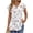 White Floral, variant on Fantaslook Womens Tops V Neck Short Sleeve Summer Shirts Babydoll Peplum Tops Tunic Dressy Casual Blouses