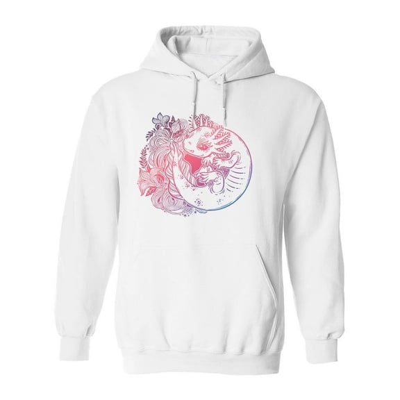 Axolotl Leaves And Herbs Hoodie Women -Image by Shutterstock, Female Large