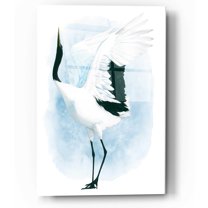 Epic Art 'Dancing Crane I' by Grace Popp, Acrylic Glass Wall Art, 12"x16"