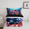 thumbnail image 4 of Ensemble de Douillette Octopus Grand Ensemble de Literie Tentacules Rouges, Ensemble de Couette en Duvet Tropical Côtier Océan Reptile, Déco de Chambre Animal Marin Nautique, 4 of 6