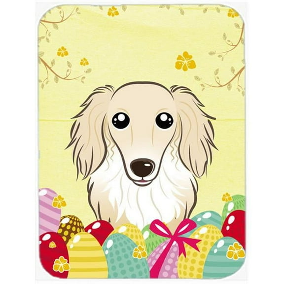 Longhair Creme Dachshund Easter Egg Hunt Mouse Pad, Hot Pad or Trivet