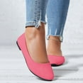thumbnail image 3 of Dakaela Women's Flats Shoes Pink Suede Ballet Dressy Slip on Loafers Comfortable Open Toe Walking Shoes, 3 of 7