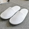 thumbnail image 3 of Casewin 10 Pairs Non Slip Disposable Hotel Slippers,Spa Slippers for Men and Women - Hotel Slippers - Breathable Soft Cotton House Guest Slippers - Non Slip(White), 3 of 7