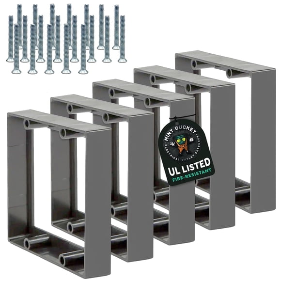 Extensores para caja eléctrica de 3/4" de doble módulo, paquete de 5
