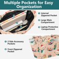 thumbnail image 3 of FORMRS Tote Bag for Women Quilted Large Capacity Travel Work Carry On Shoulder Handbag, Beige Christmas Snowman, 3 of 7