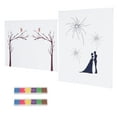 thumbnail image 4 of Viccilley Guest Book - 2 Set DIY Pattern Guest Signature Sign‑In Book Guestbook Fingerprint Painting for Wedding Birthday Party, 4 of 8