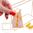 thumbnail image 2 of Shisuyan Minimalist Iron Doll Garment Rack Rose Gold 1Pcs 9.8X8.3X3.1In, 2 of 8