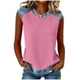 thumbnail image 2 of LVHAOGJOB Débardeurs d'Été Sans Manches pour Femmes Couleur Unie Coton Col Rond, 2 of 7
