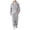 Grey, variant on Men Artificial Wool Long Sleeve Pajamas Casual Solid Color Zipper Loose Hooded Jumpsuit Pajamas Casual Winter Warm Rompe 1 Piece Suit On Sleepwear