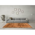 thumbnail image 3 of Ahgly Company Indoor Round Abstract Orange Modern Area Rugs, 6' Round, 3 of 4