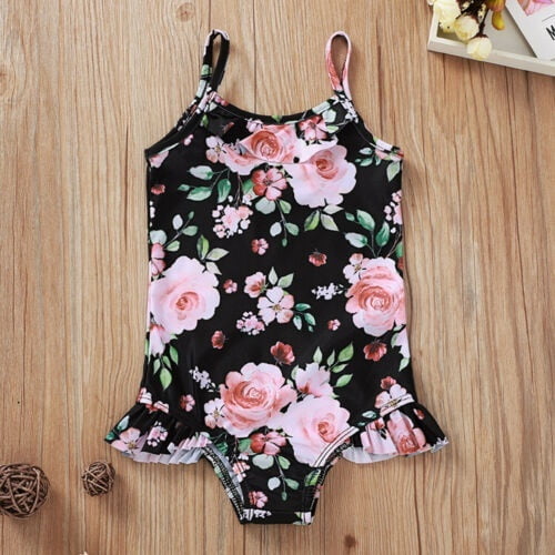 pink flower bathing suit
