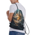 thumbnail image 3 of Drawstring Backpack - Stormy Ocean Vortex Splash Proof Small Drawstring Gym Bag for Women Men, Cinch Sports String Bag Backpack for Travel Swimming Beach, 3 of 8