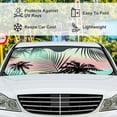 thumbnail image 5 of GZHJMY Car Front Windshield Sunshade UV Heat Protection, Foldable Auto Windshield Sun Visor for Sedan SUV Tropical Palm Tree, Car Sunscreen Blocks UV Rays Heat 51x27.5inch Keep Vehicle Cool, 5 of 6