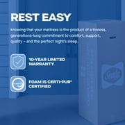 Sealy Essentials 10” Medium Queen Gel Memory Foam Mattress-in-a-Box, Adult