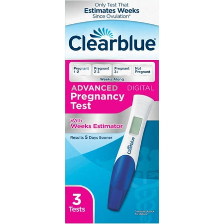 Clearblue Advanced Pregnancy Test with Weeks Estimator, 3 count