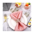 thumbnail image 4 of 12 Pack Napkin Rings Holders Hollow Design Decor Wedding Christmas Gathering (silver), 4 of 5
