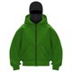 thumbnail image 5 of Chaqueta deportiva de invierno de color liso para niños, de manga larga, con capucha, informal, con cremallera y bolsillos, de poliéster, 5 of 5